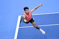 Carlos Alcaraz (pictured) will take on Gael Monfils on the Stadium Court. (Source: Getty)